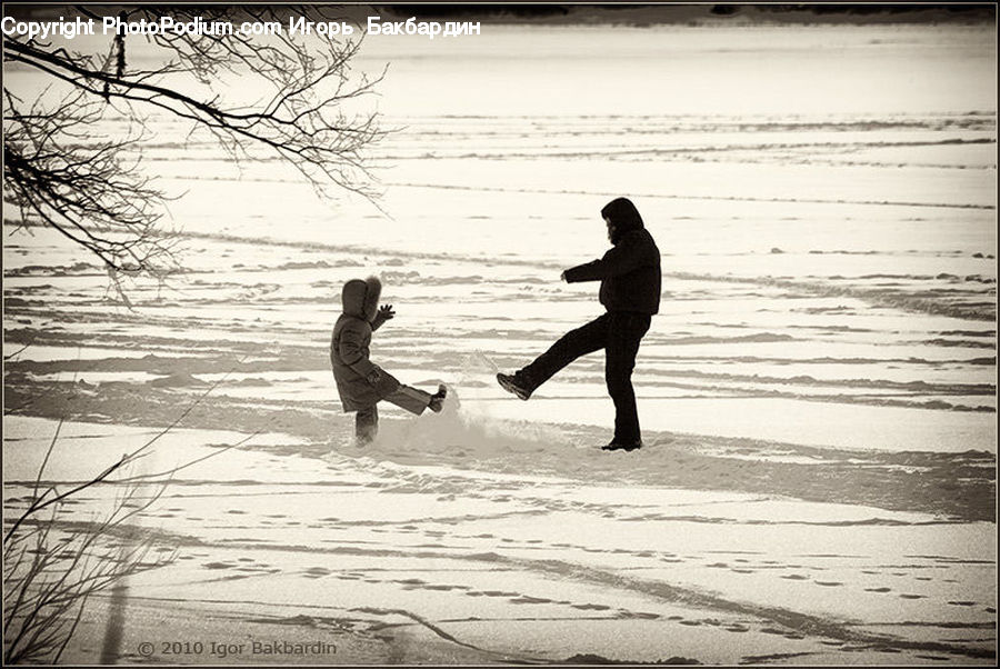 People, Person, Human, Silhouette, Piste, Slide, Snow