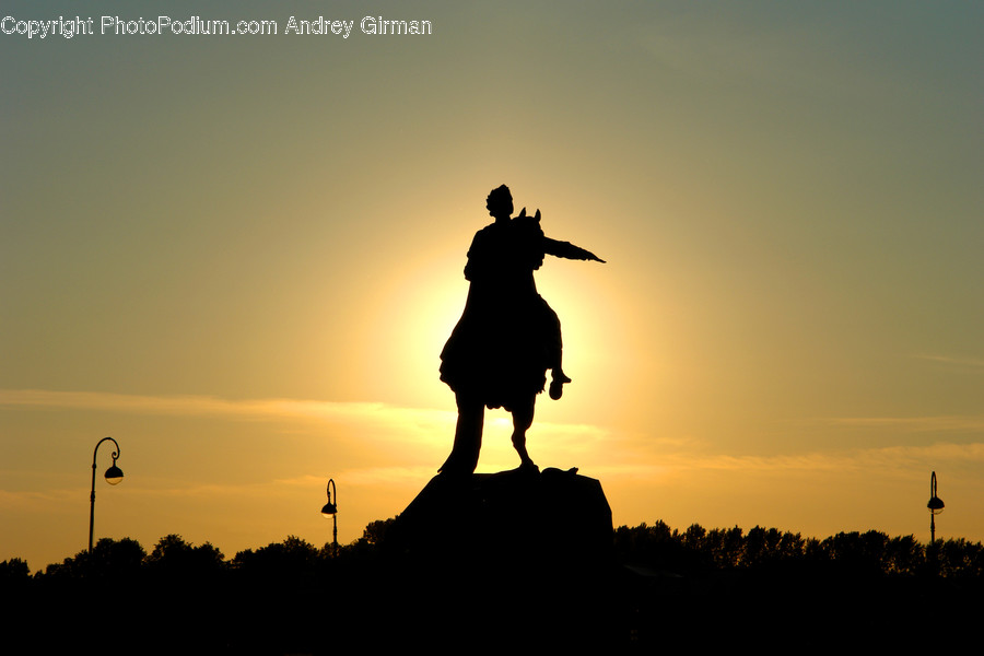 Silhouette, Sunlight, Nature, Outdoors, Red Sky