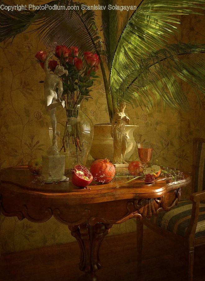 Plant, Art, Chair, Furniture, Flower