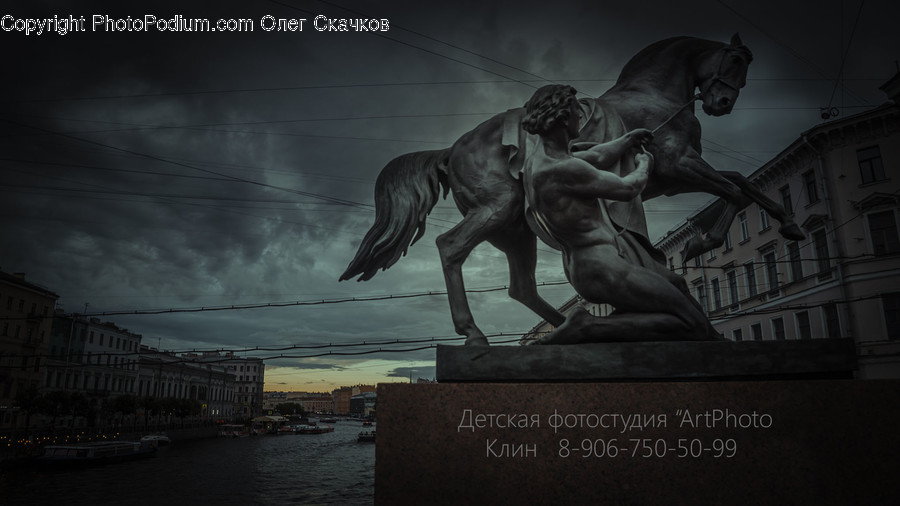 Art, Sculpture, Statue, Monument, Canine
