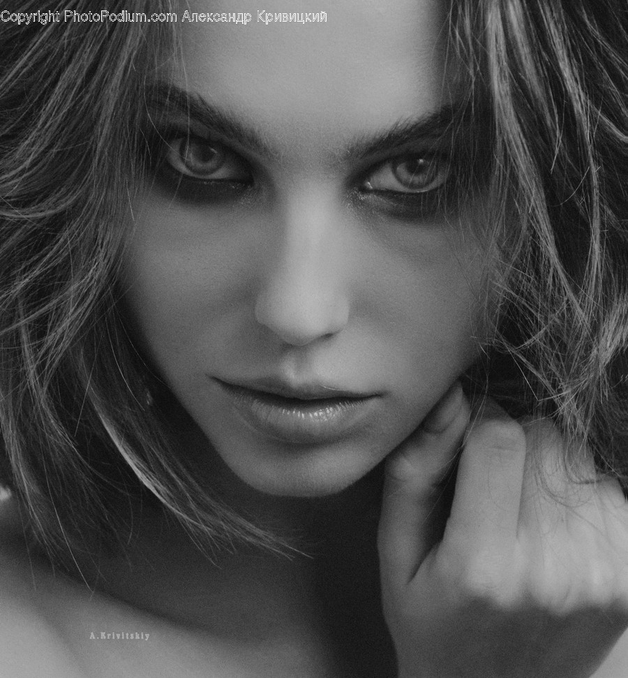 Human, Person, Face, Female, Finger