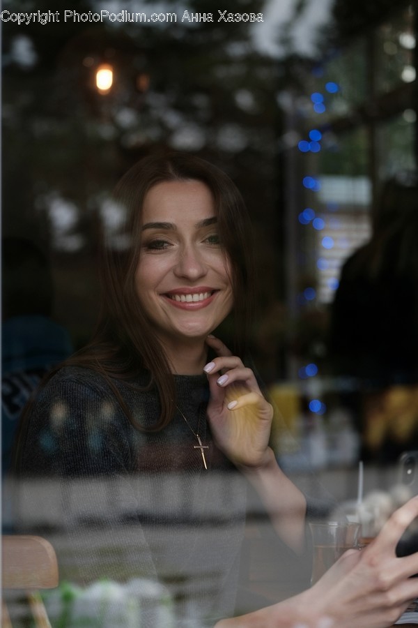 Person, Human, Finger, Glass
