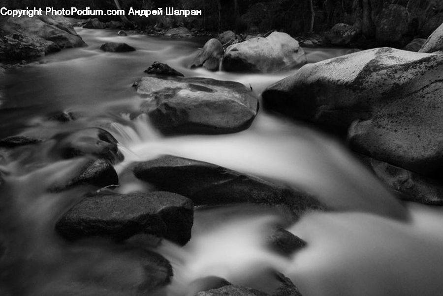 Rock, Creek, Outdoors, River, Water, Forest, Vegetation
