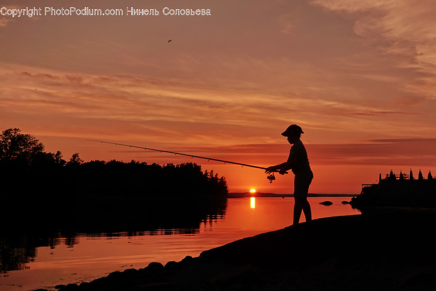 Water, Outdoors, Person, Human, Fishing