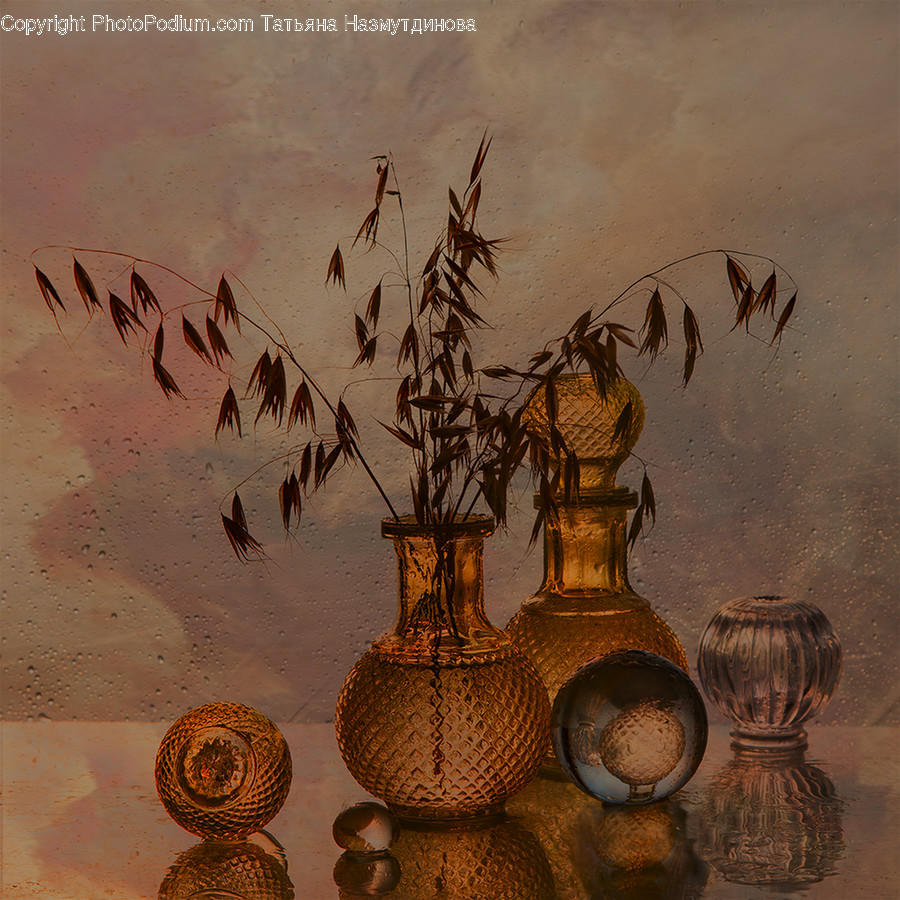 Art, Painting, Wood, Jar, Pottery