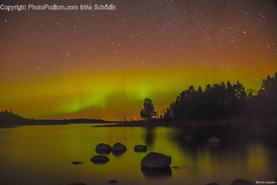 Nature, Outdoors, Night, Aurora, Sky