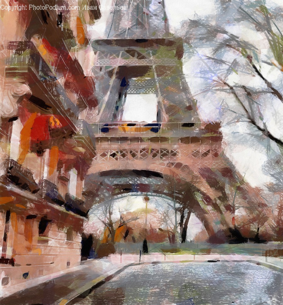 Art, Painting, Building, Architecture, Person