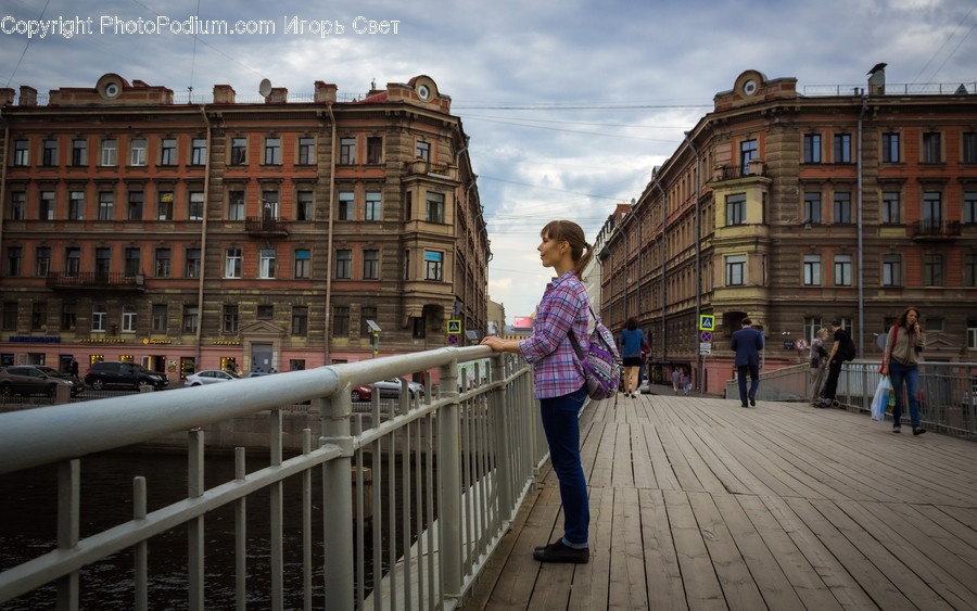 Banister, Handrail, Railing, Person, Human