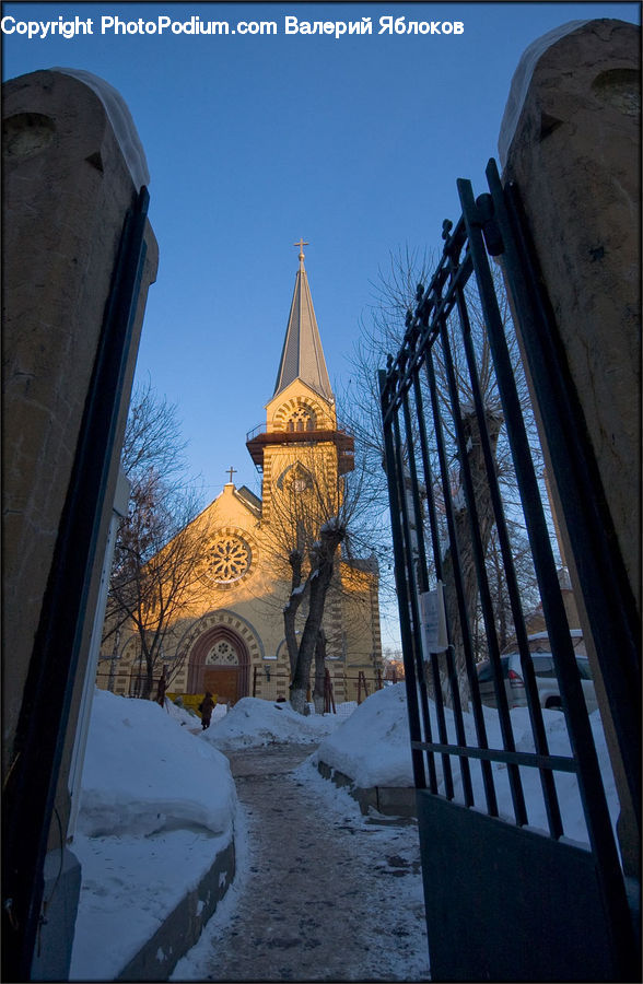 Architecture, Spire, Steeple, Tower, Bell Tower, Clock Tower, Bench