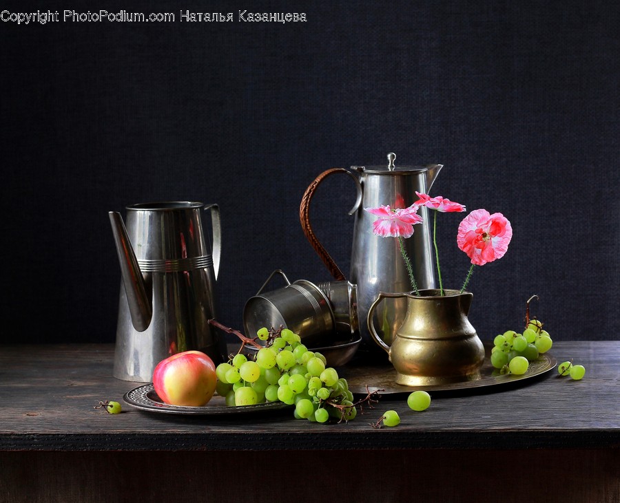 Plant, Fruit, Food, Grapes, Jug