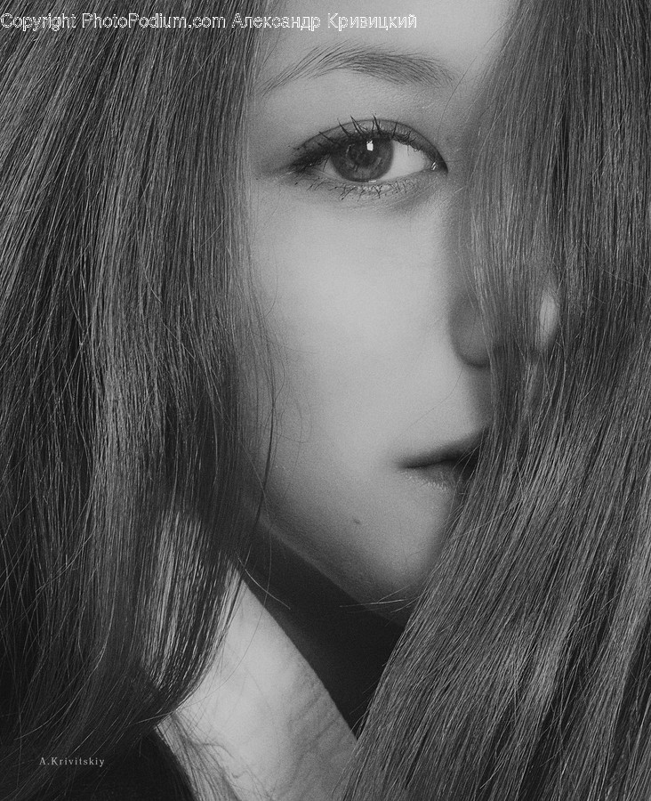 Person, Face, Human, Hair, Drawing