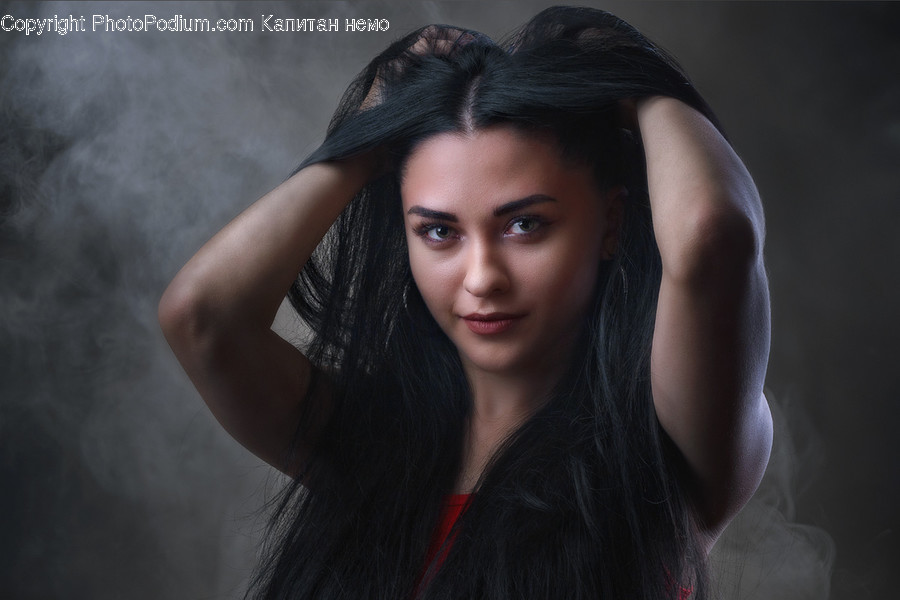 Hair, Black Hair, Person, Human, Clothing