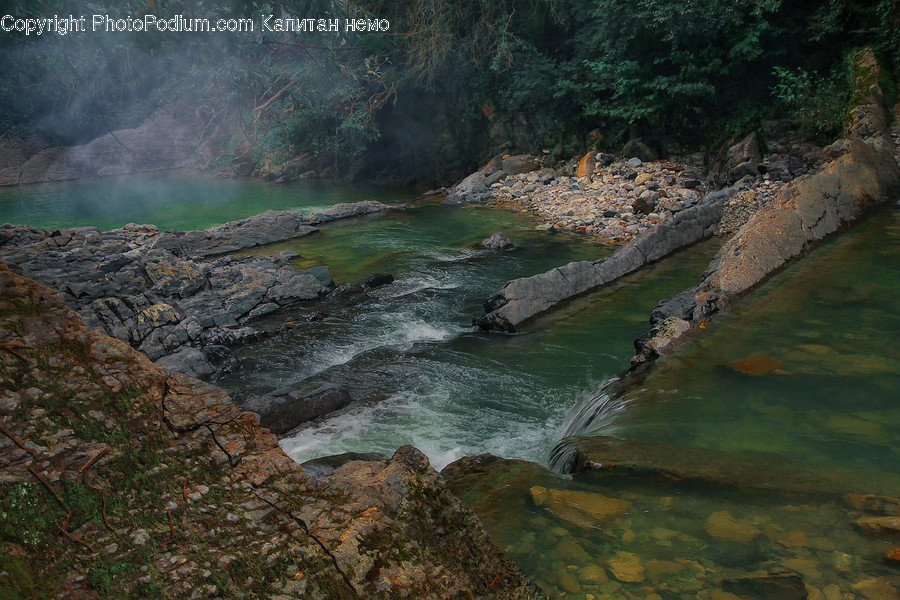 Nature, Water, Outdoors, Promontory, Creek
