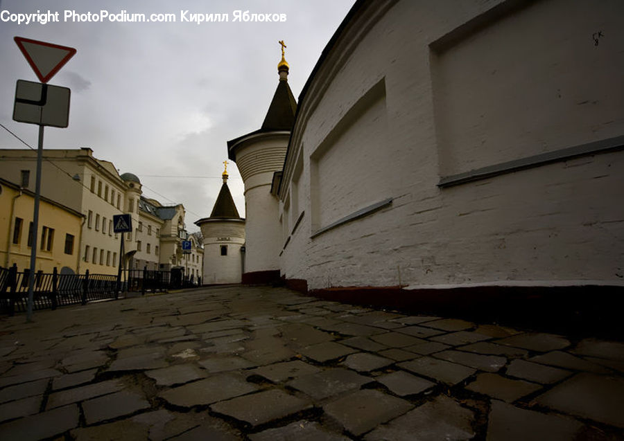 Building, Downtown, Town, Architecture, Church, Worship, Cobblestone