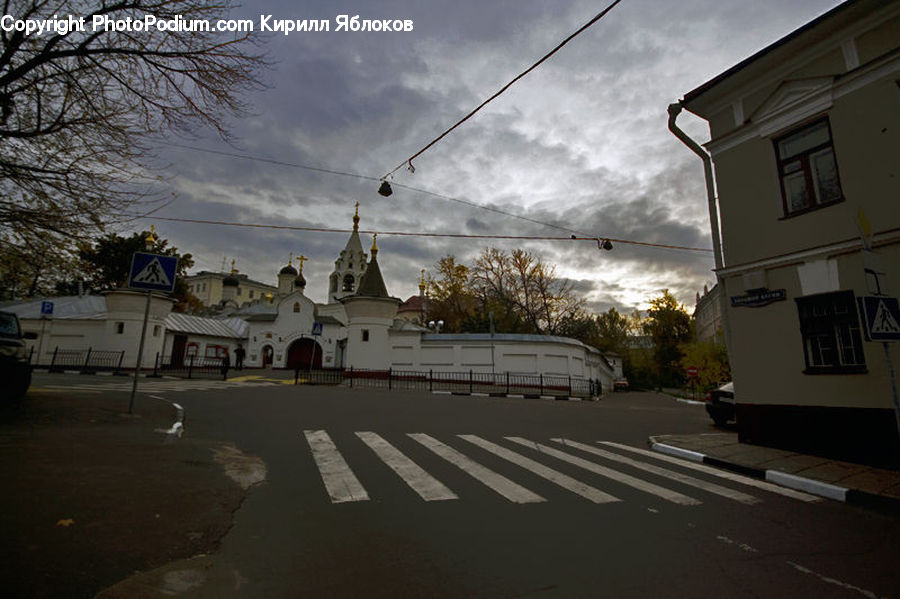 Asphalt, Road, Zebra Crossing, Cabin, Hut, Rural, Shack