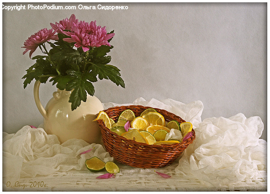 Basket, Blossom, Flower, Peony, Plant, Birthday Cake, Cake