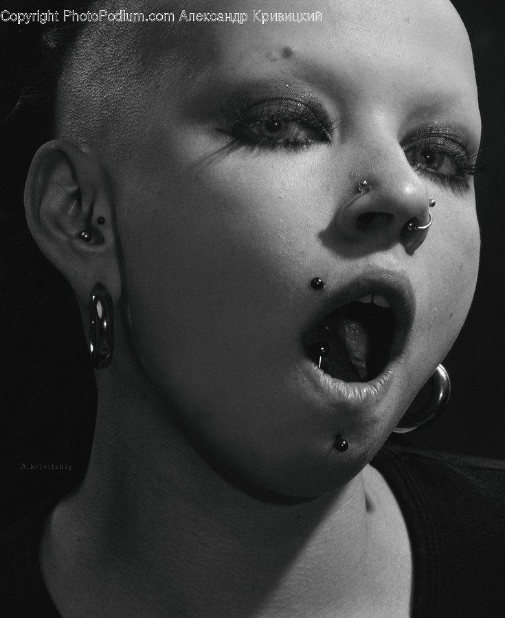 Person, Human, Lip, Mouth, Piercing