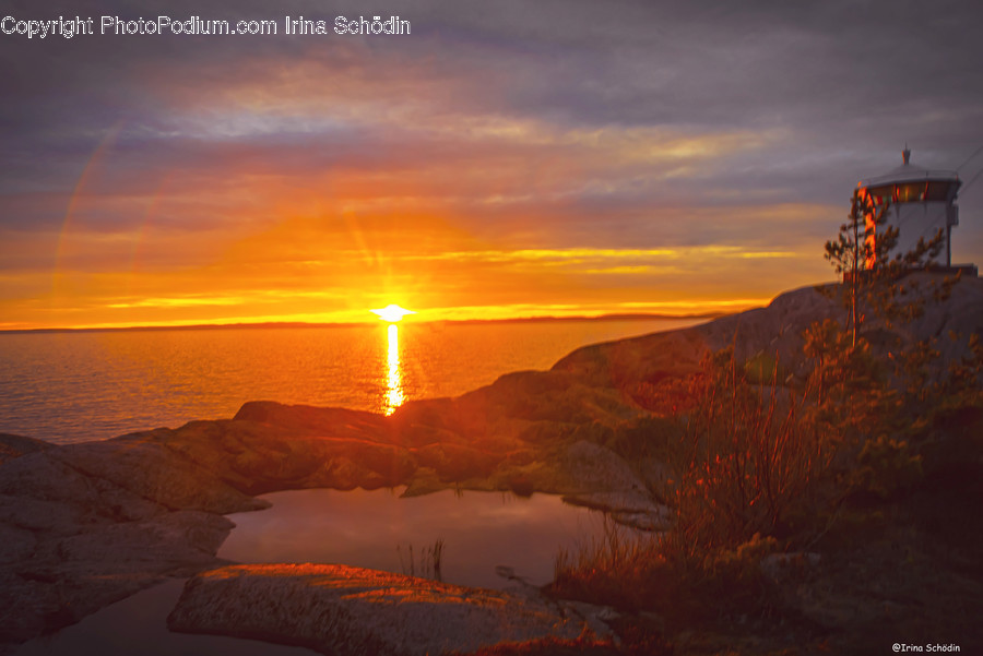 Nature, Outdoors, Red Sky, Dawn, Sunset