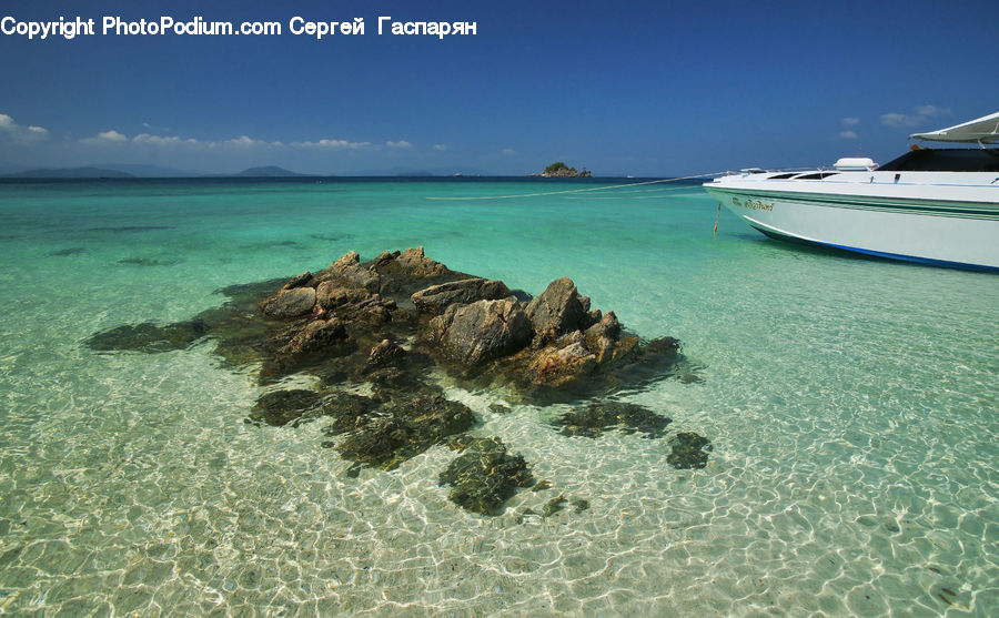 Boat, Yacht, Beach, Coast, Outdoors, Sea, Water
