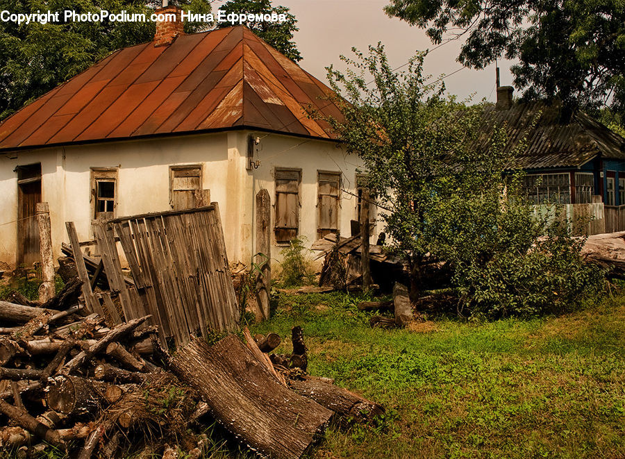 Building, Cottage, Housing, Triangle, Cabin, Hut, Rural
