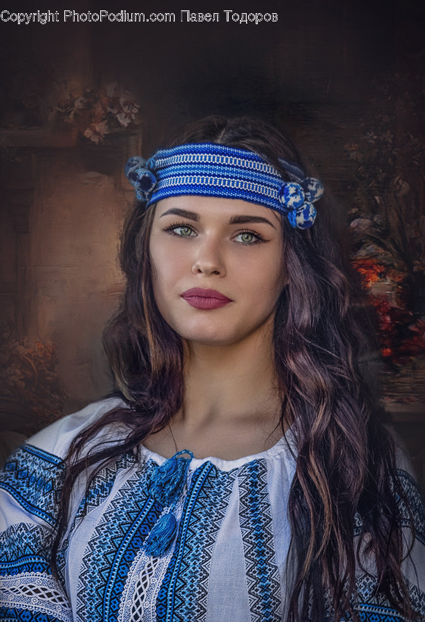 Apparel, Clothing, Human, Person, Headband