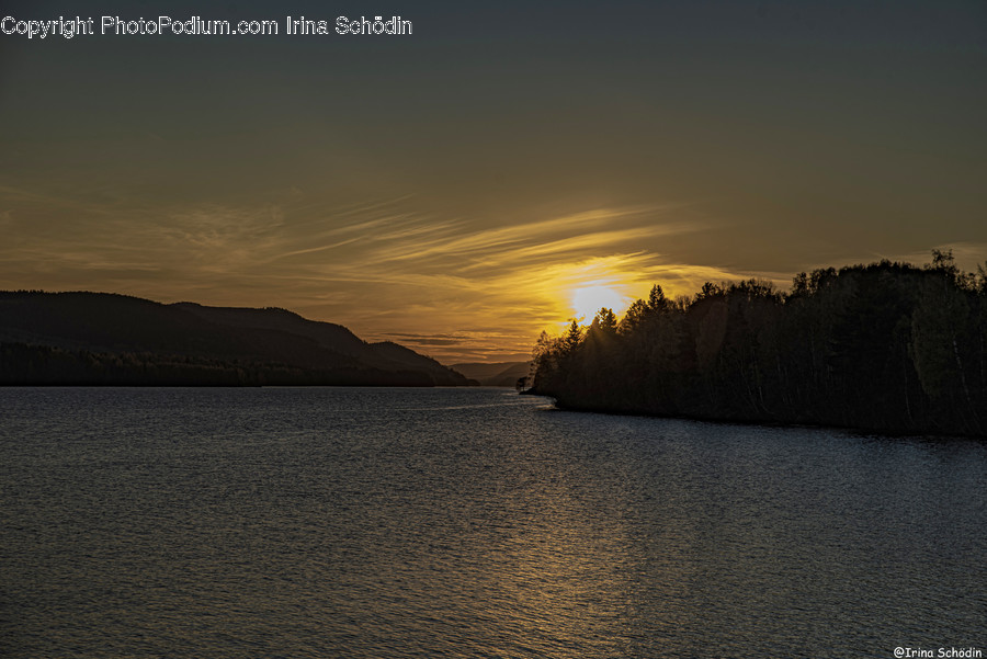 Nature, Outdoors, Water, Sunlight, Dusk