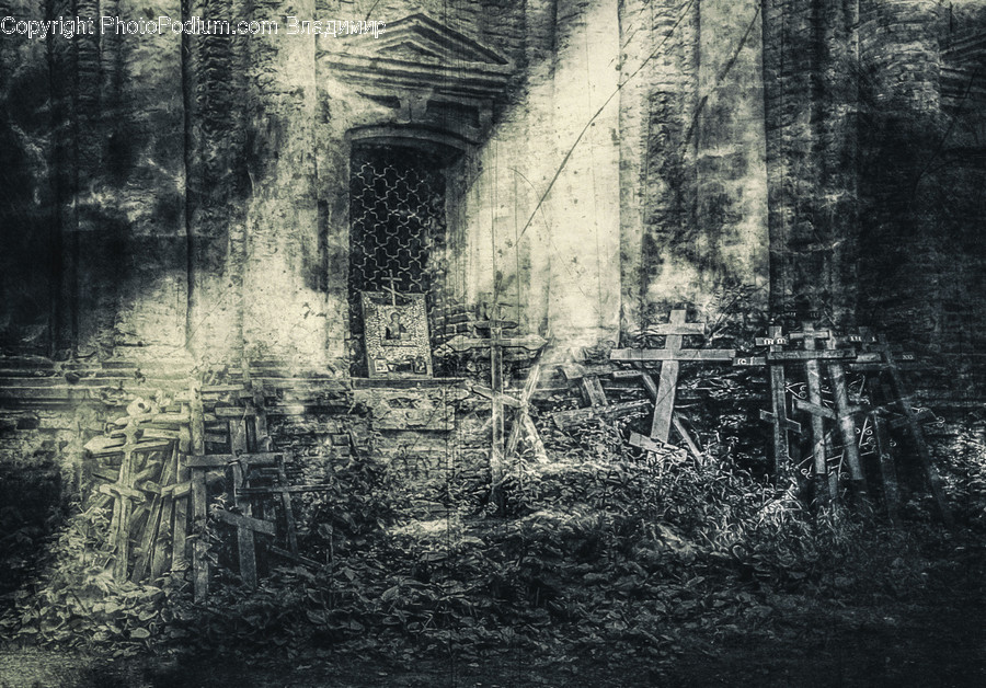 Building, Architecture, Nature, Ruins, Art