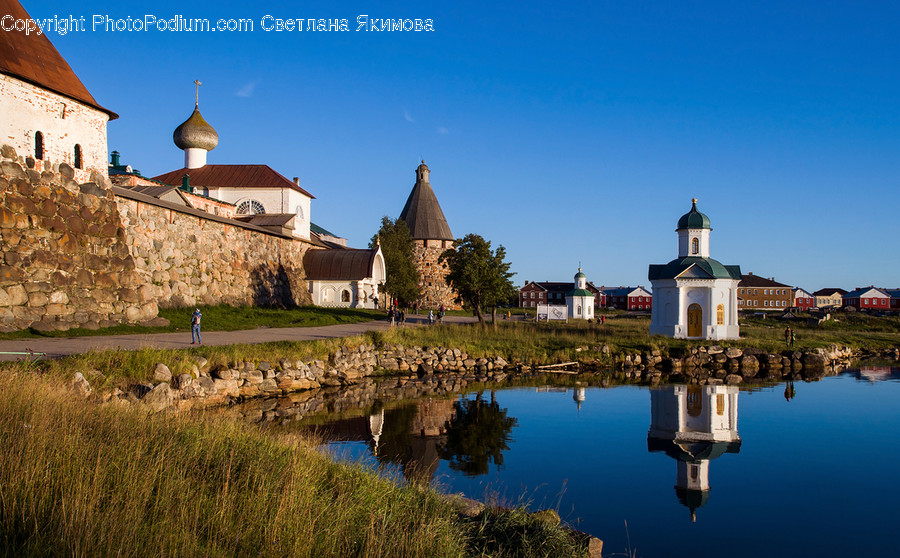 Castle, Architecture, Building, Dome, Water