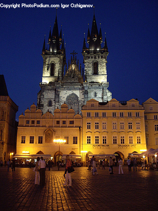 Architecture, Downtown, Plaza, Town Square, Castle, Fort, Mansion