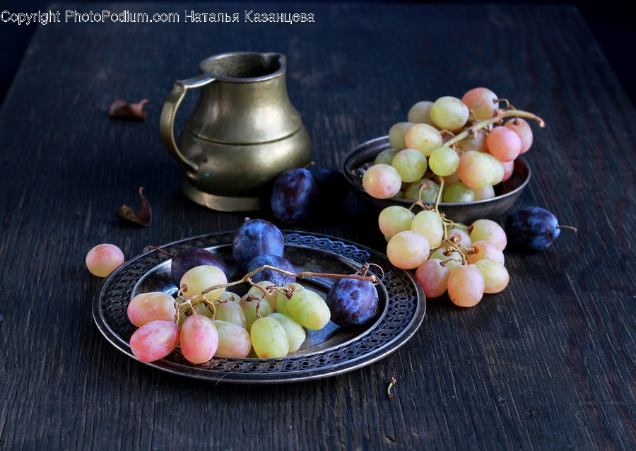 Plant, Food, Fruit, Grapes, Glass