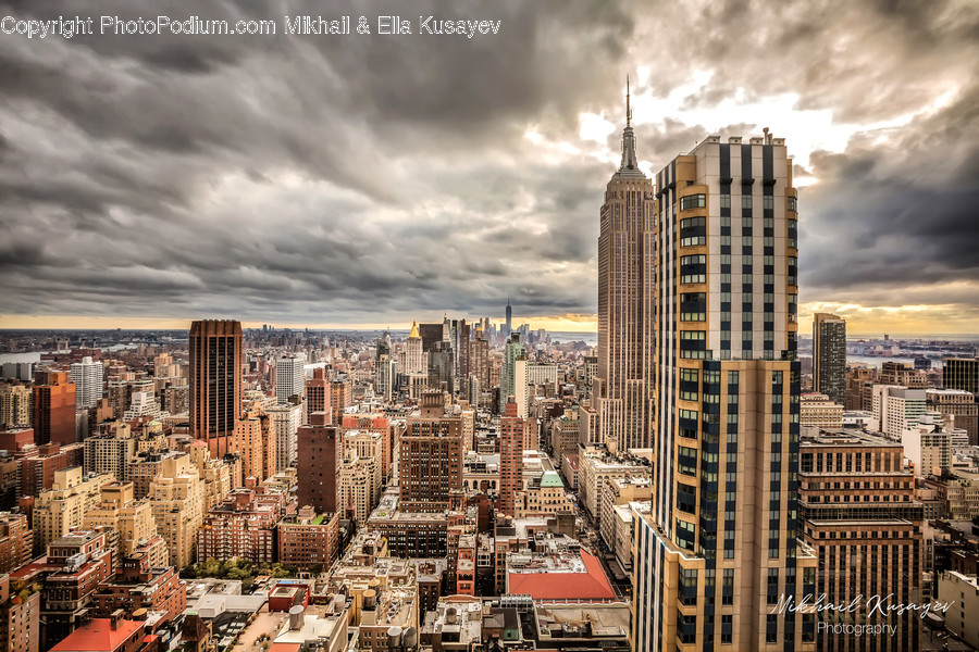 City, Town, Urban, Building, Office Building