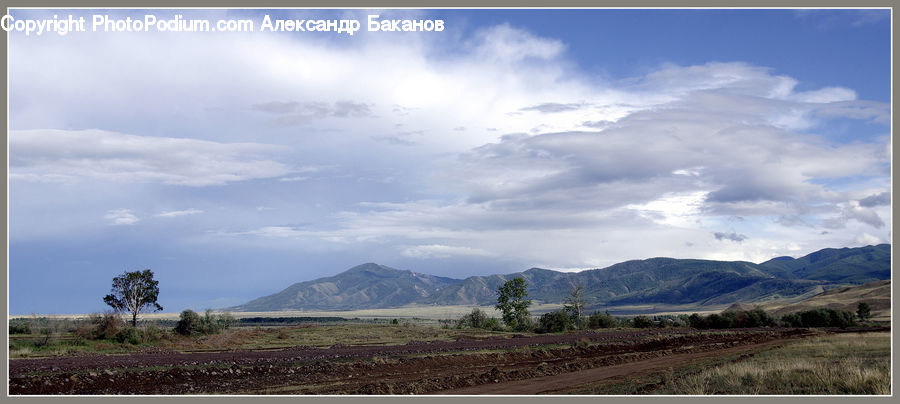 Dirt Road, Gravel, Road, Cloud, Cumulus, Sky, Azure Sky