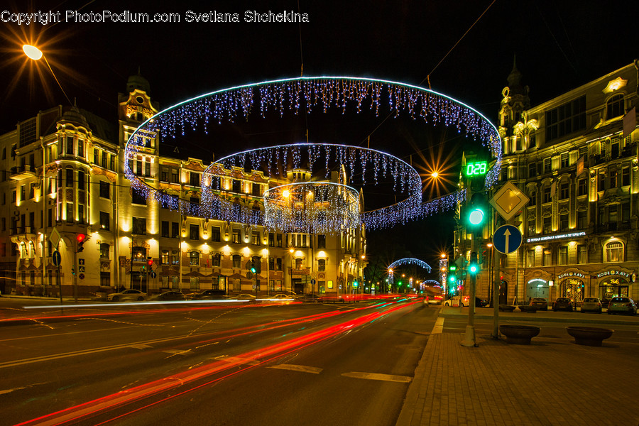 Road, Downtown, City, Urban, Building