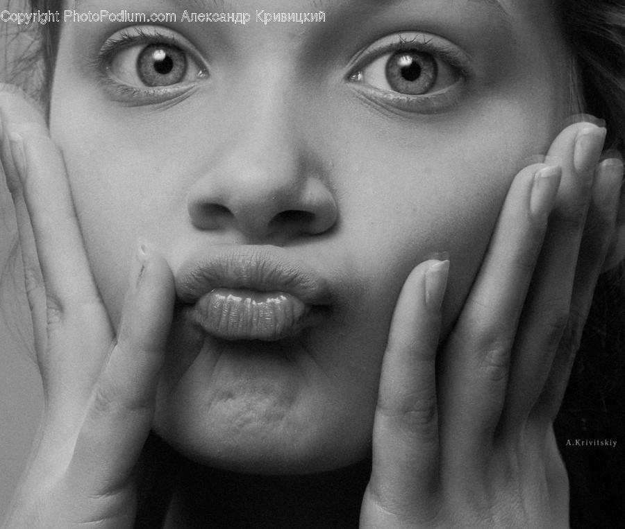 Face, Person, Human, Finger, Portrait