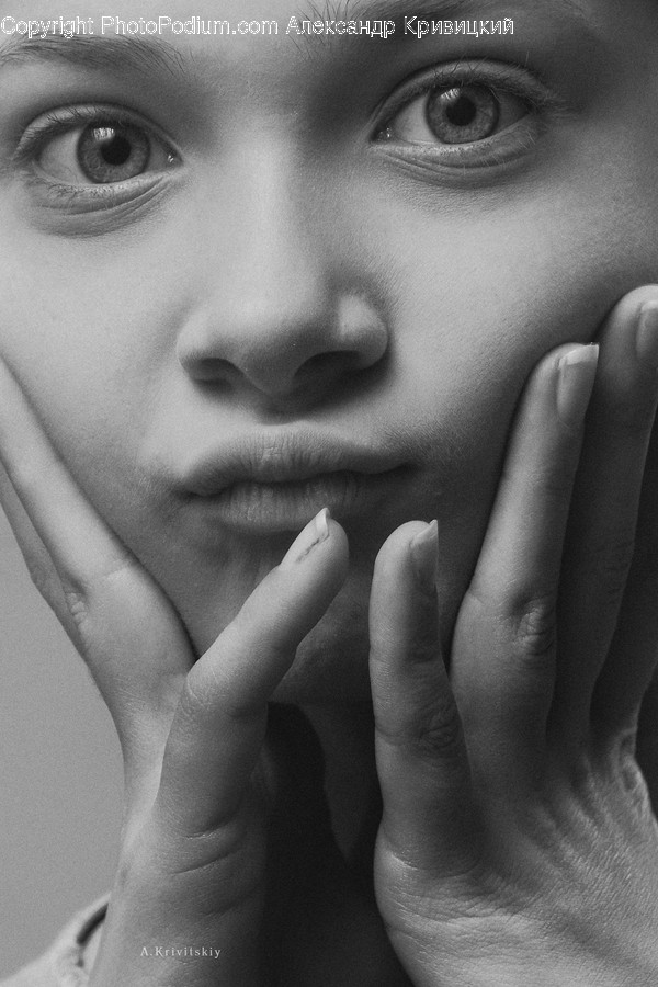 Face, Person, Human, Finger, Portrait