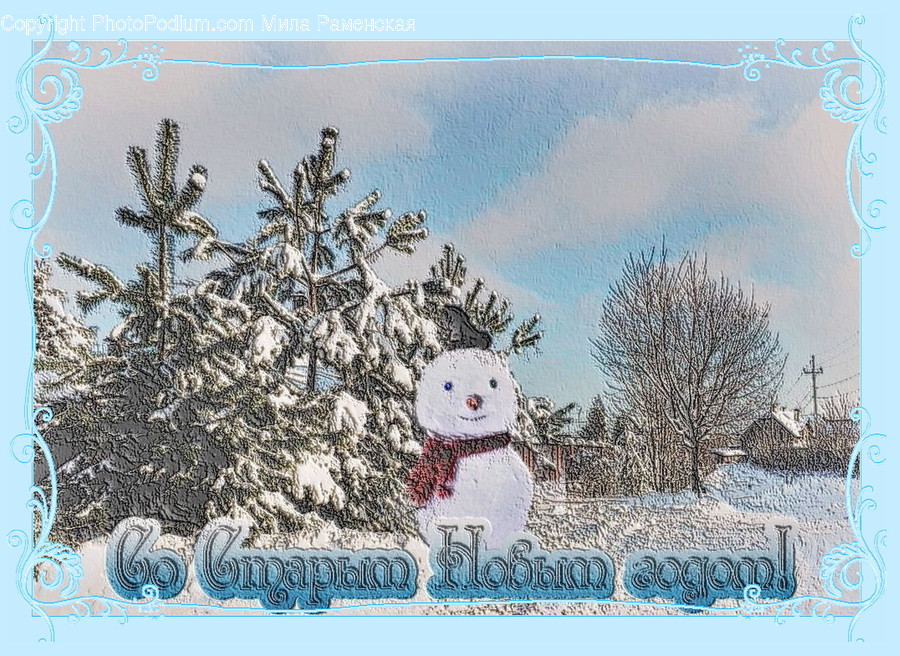 Nature, Outdoors, Snow, Winter, Snowman