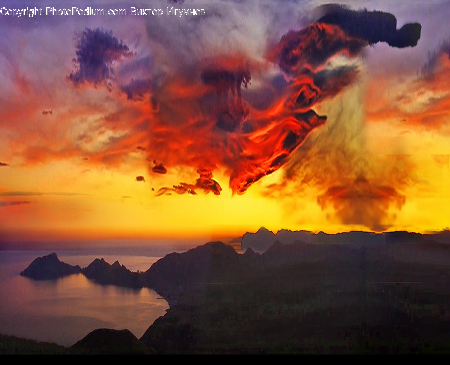 Mountain, Nature, Outdoors, Volcano, Sky