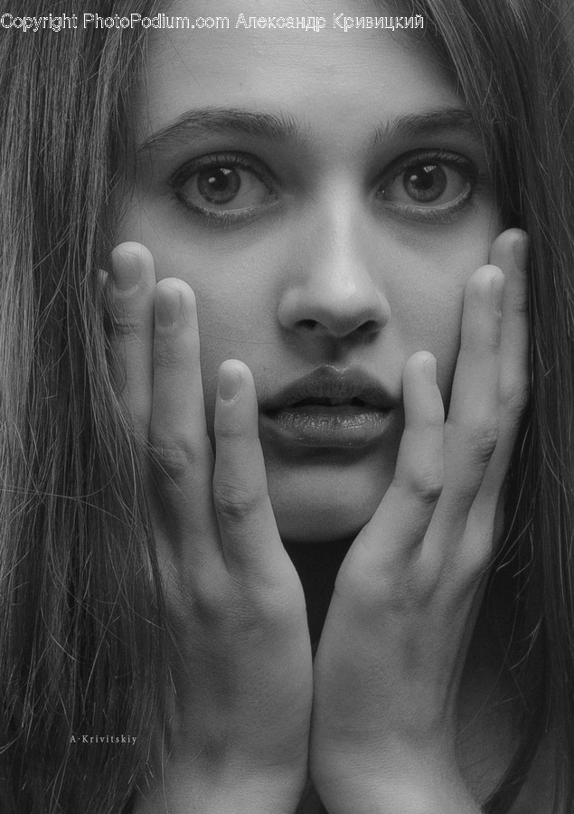 Face, Person, Human, Finger, Portrait