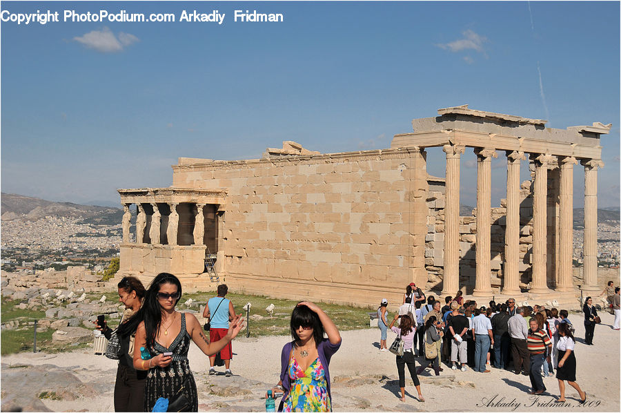 People, Person, Human, Architecture, Column, Parthenon, Temple