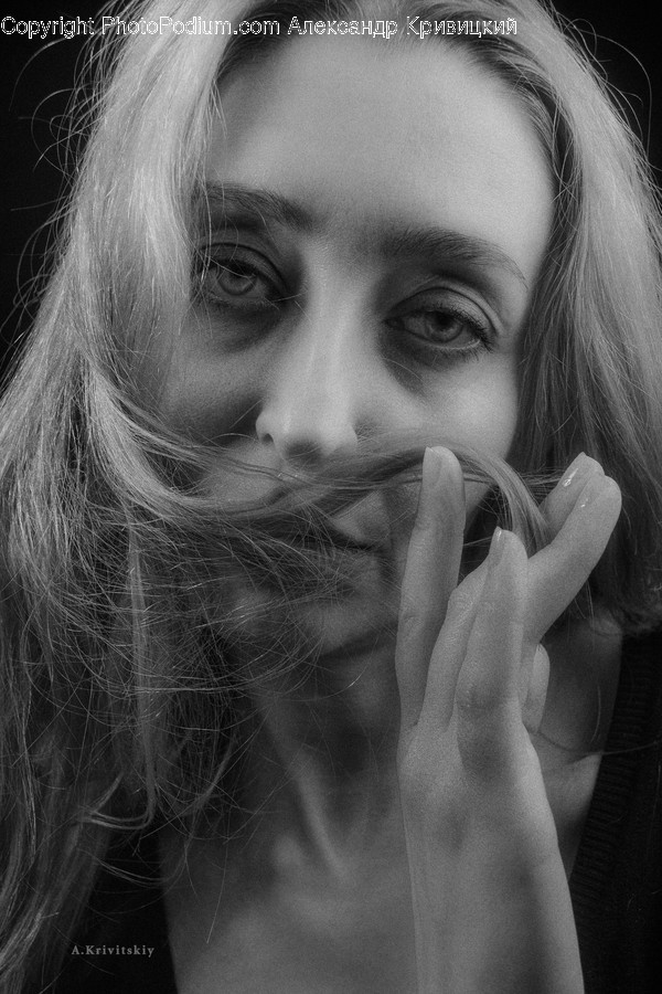 Face, Person, Human, Finger, Beard