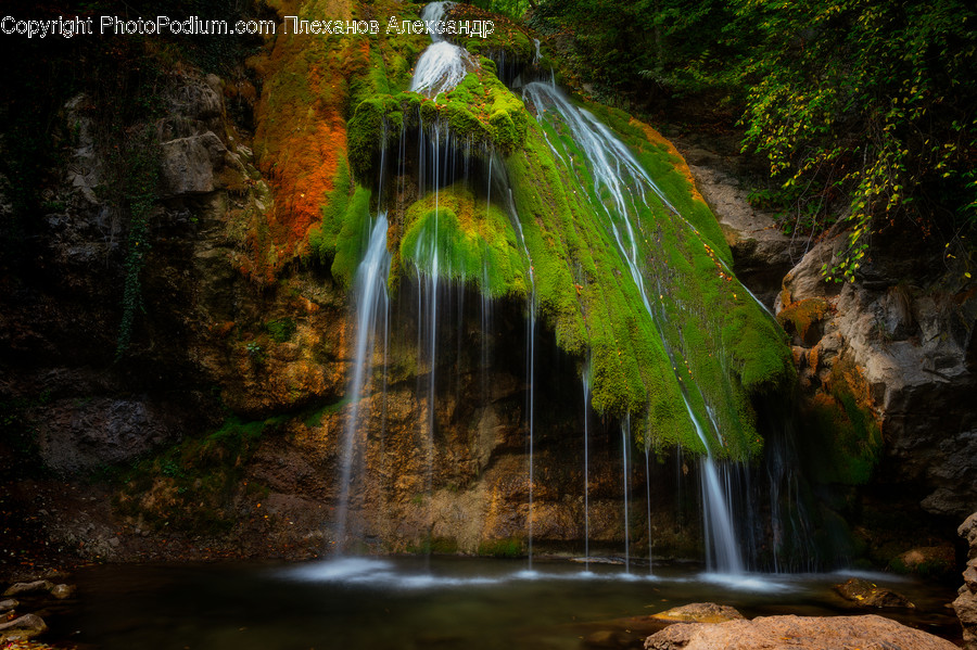 River, Water, Nature, Outdoors, Waterfall