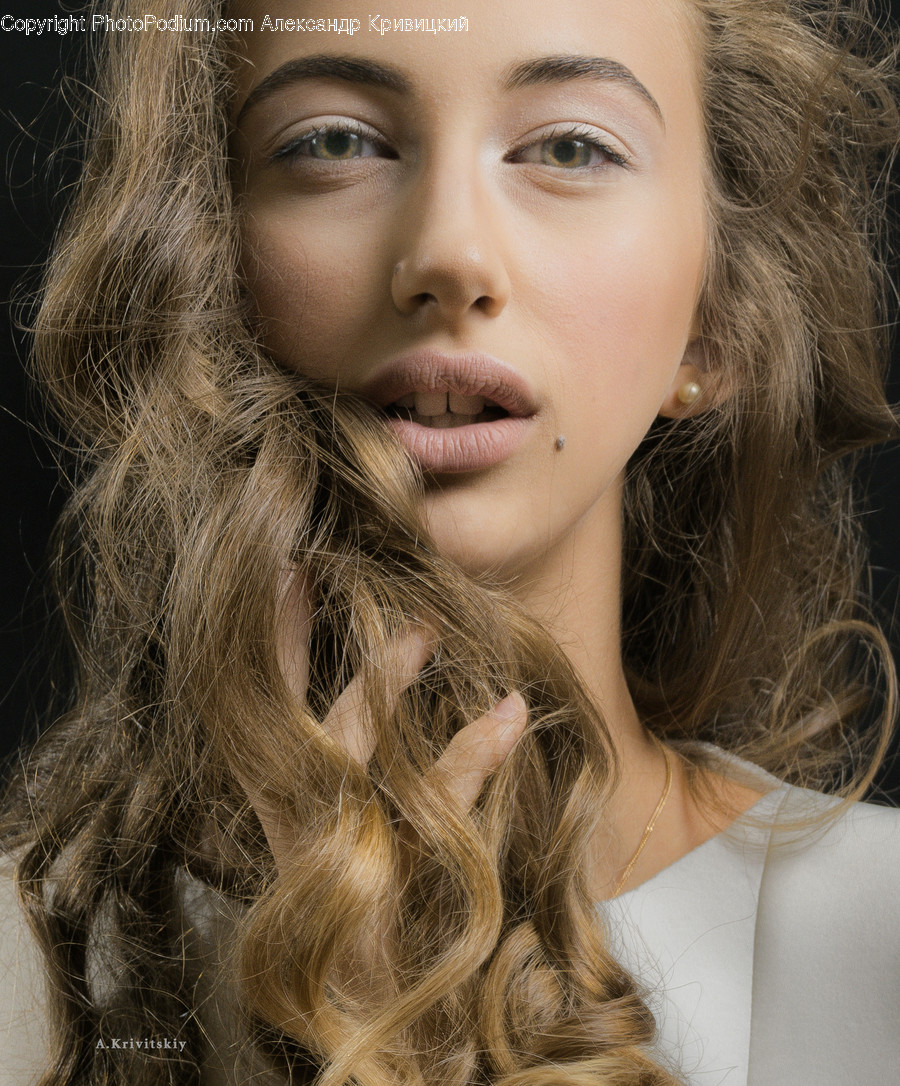 Face, Person, Human, Hair, Finger