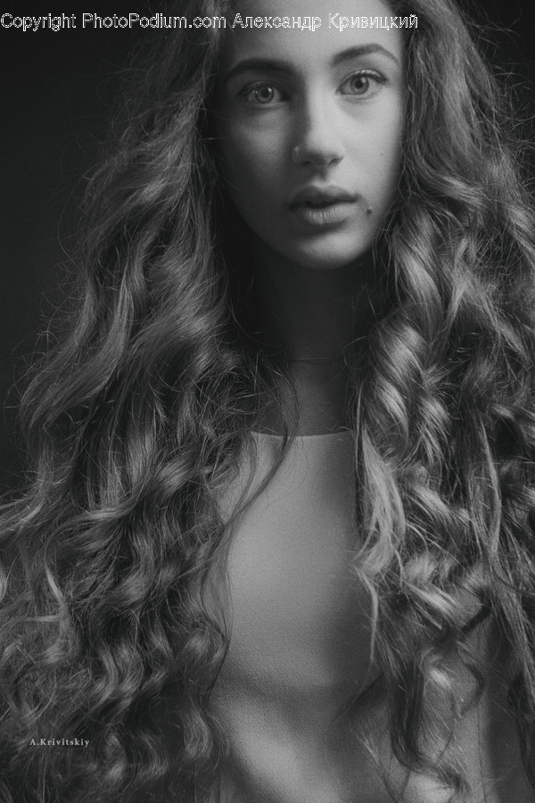 Hair, Face, Person, Human, Black Hair