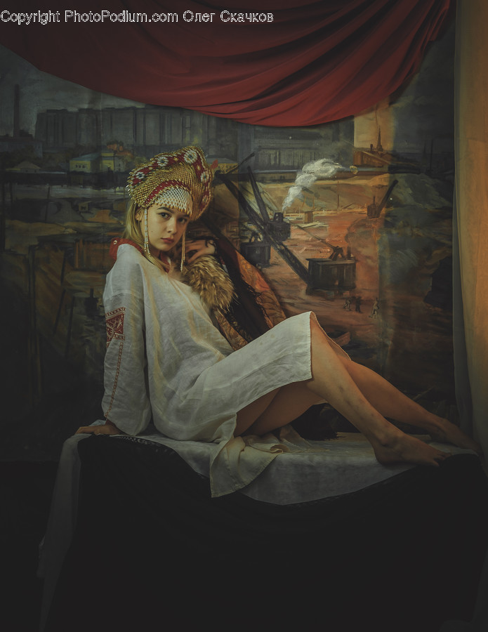 Painting, Art, Clothing, Apparel, Person