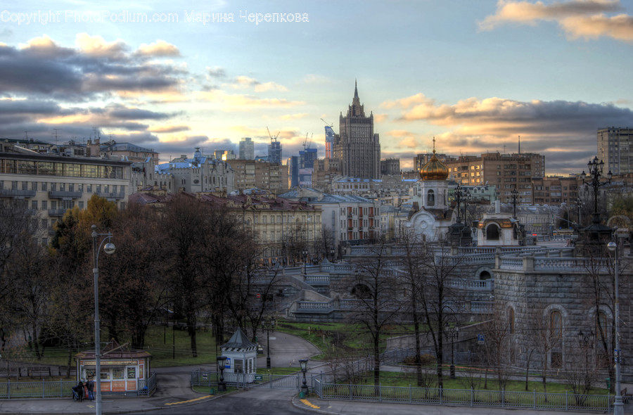 Road, Building, Spire, Steeple, Architecture