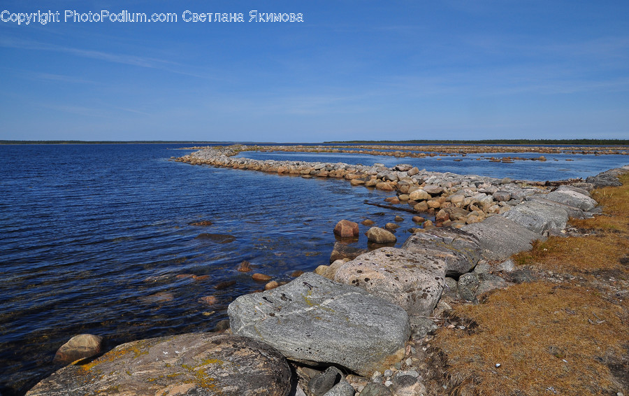Promontory, Water, Outdoors, Nature, Rubble