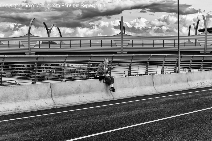 Person, Human, Tarmac, Asphalt, Road