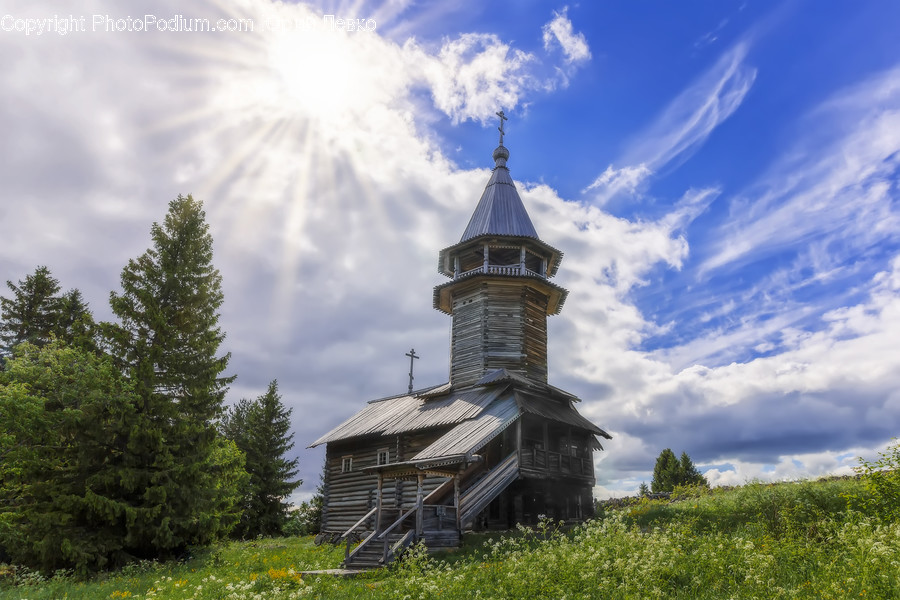 Nature, Outdoors, Building, Spire, Steeple