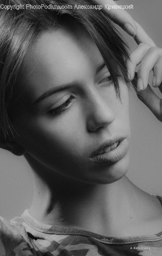 Face, Person, Human, Finger, Portrait