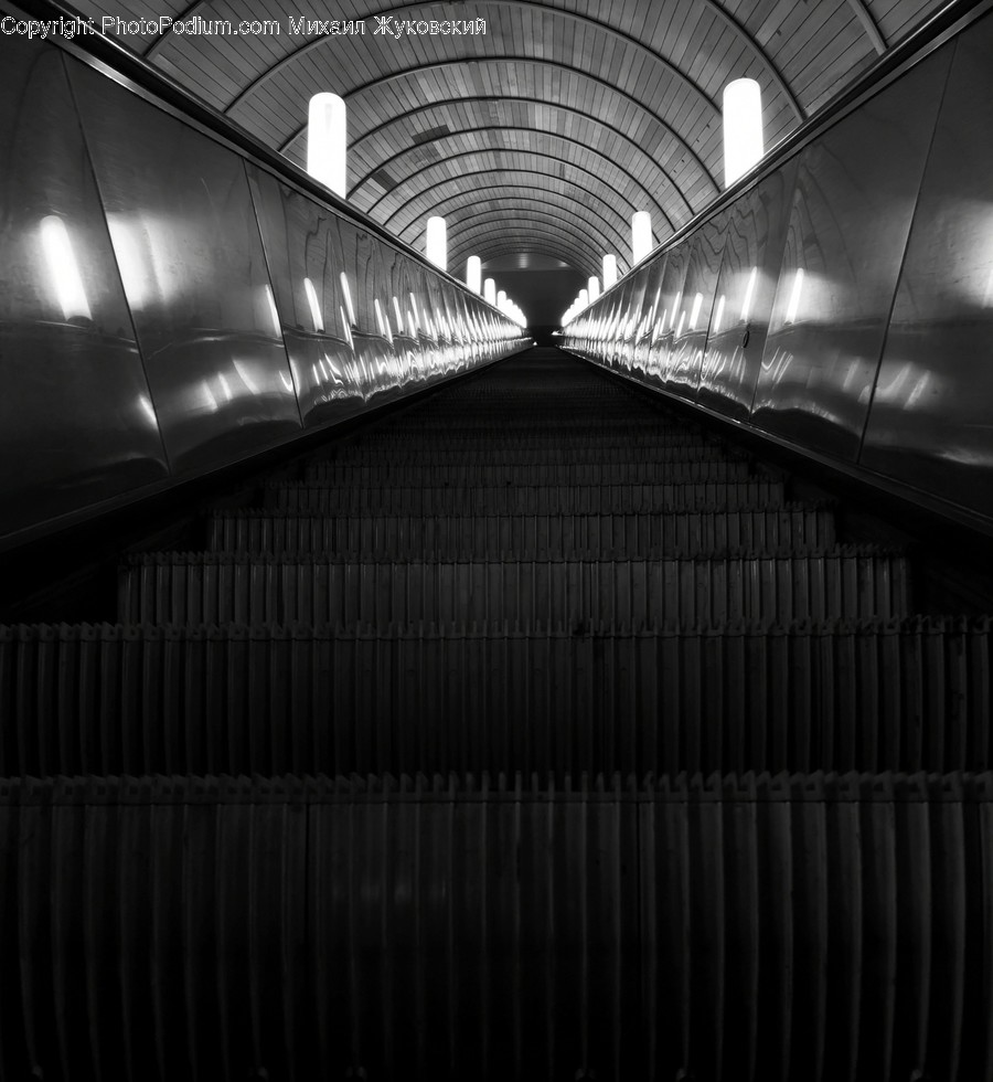 Handrail, Banister, Corridor, Tunnel, Staircase